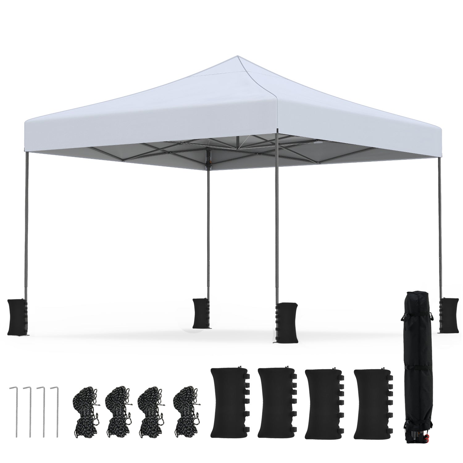 9.5 x 9.5 Feet Pop up Canopy Tent with Adjustable Heights