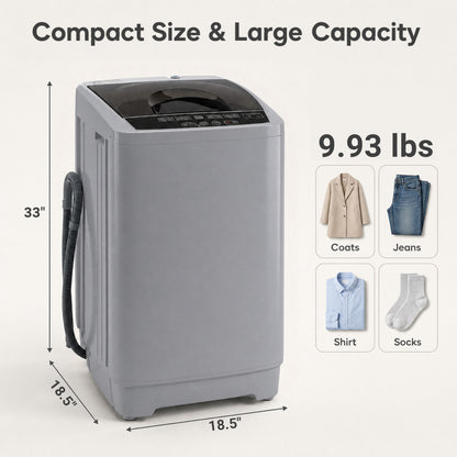 9.93 lbs Full Automatic Washing Machine with 8 Programs