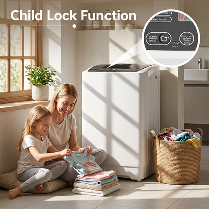 9.93 lbs Full Automatic Washing Machine with 8 Programs