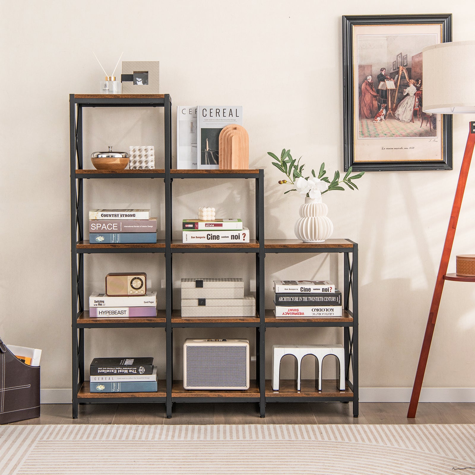 Full Size Bed frame Foundation with Solid Wooden Slat Suppor