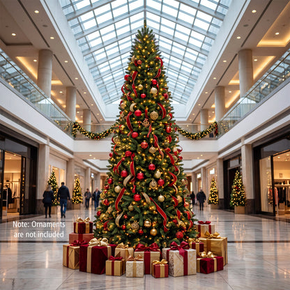 9 FT Pencil Alpine Christmas Tree with 550 Dual-Color LED Lights