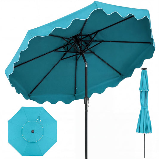 9 Feet Patio Umbrella with Push Button Tilt and Crank