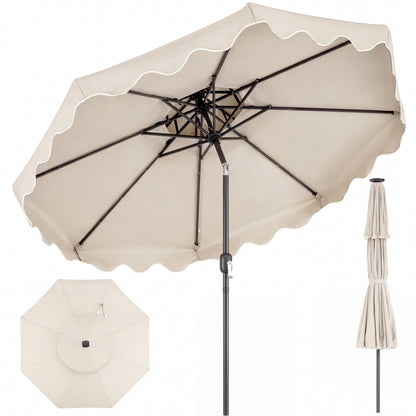 9 Feet Patio Umbrella with Push Button Tilt and Crank