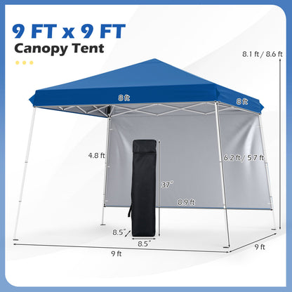 Pop Up Canopy Tent 9x9 ft with Carry Bag and Stakes