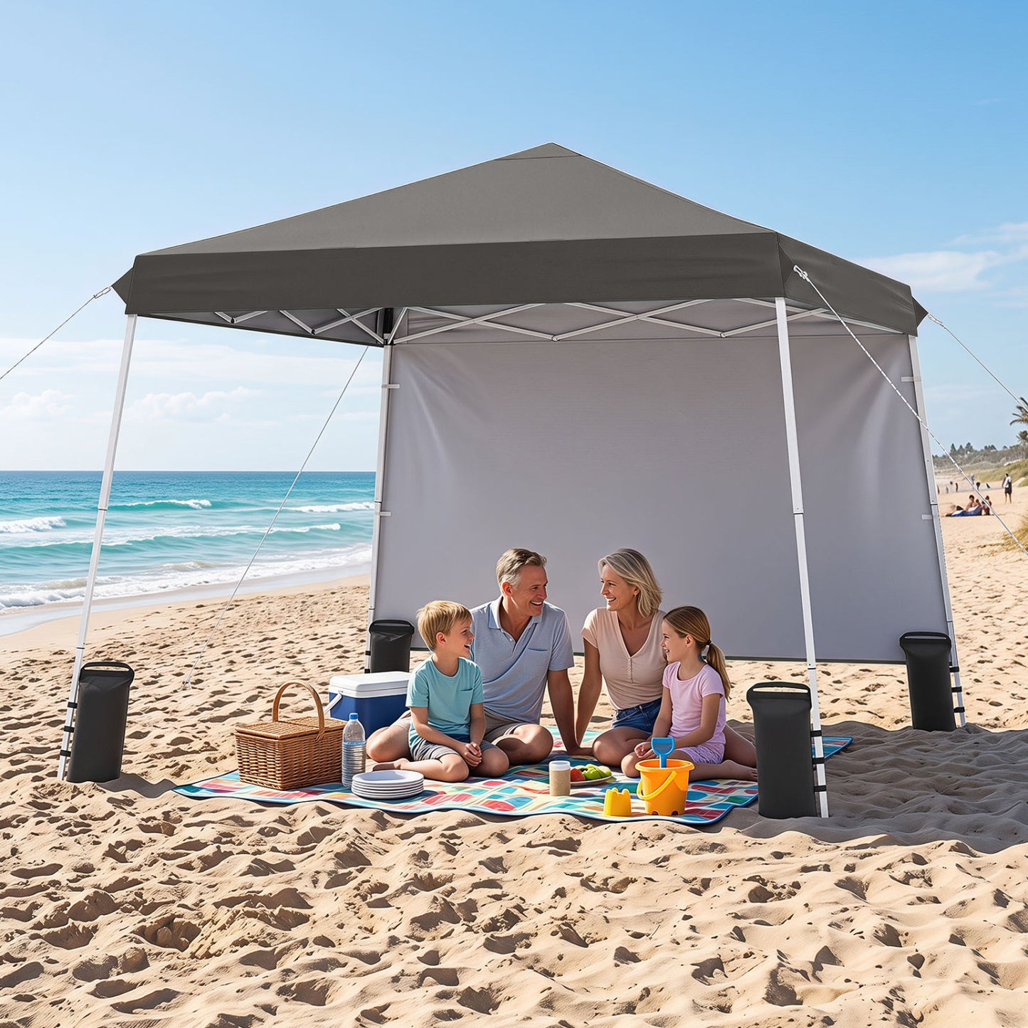Pop Up Canopy Tent 9x9 ft with Carry Bag and Stakes