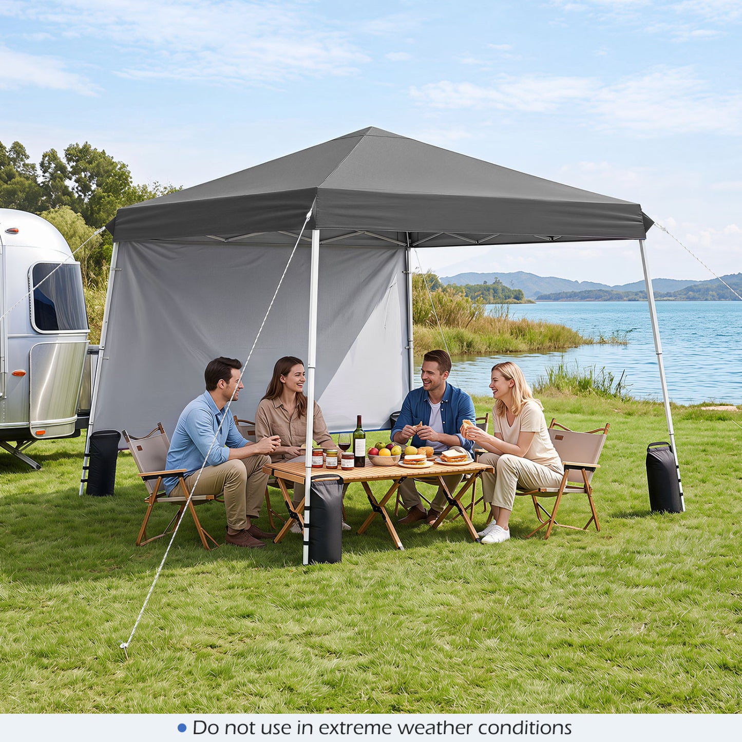 Pop Up Canopy Tent 9x9 ft with Carry Bag and Stakes