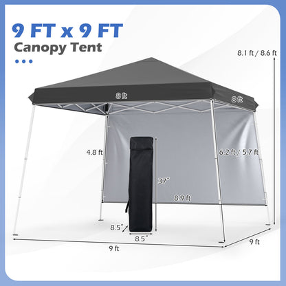 Pop Up Canopy Tent 9x9 ft with Carry Bag and Stakes