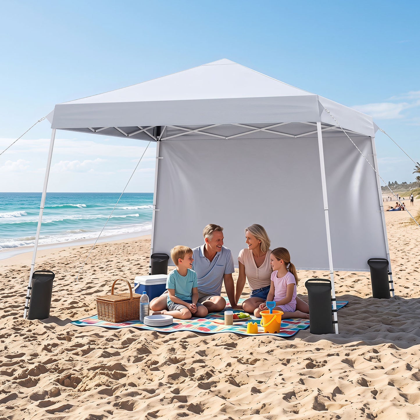 Pop Up Canopy Tent 9x9 ft with Carry Bag and Stakes