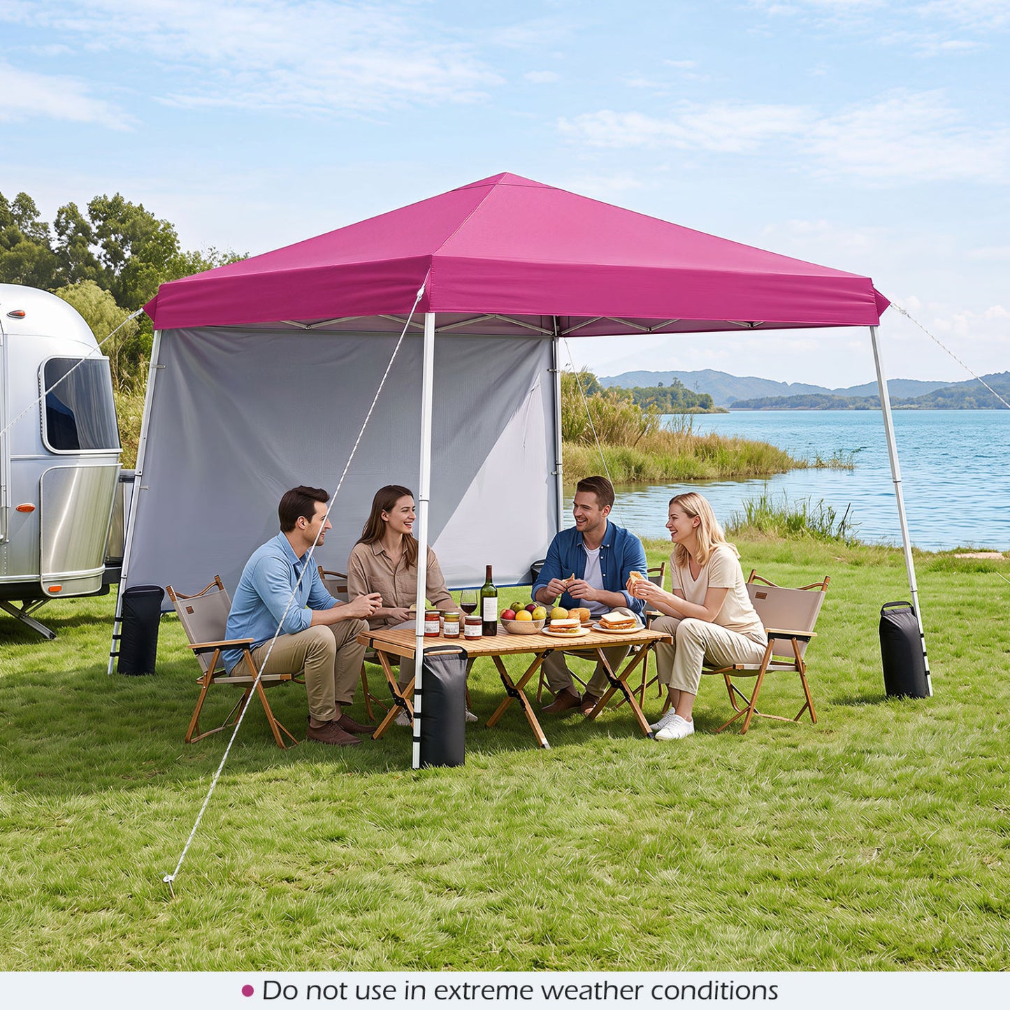 Pop Up Canopy Tent 9x9 ft with Carry Bag and Stakes