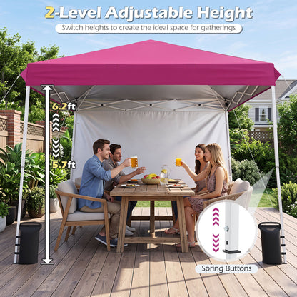 Pop Up Canopy Tent 9x9 ft with Carry Bag and Stakes