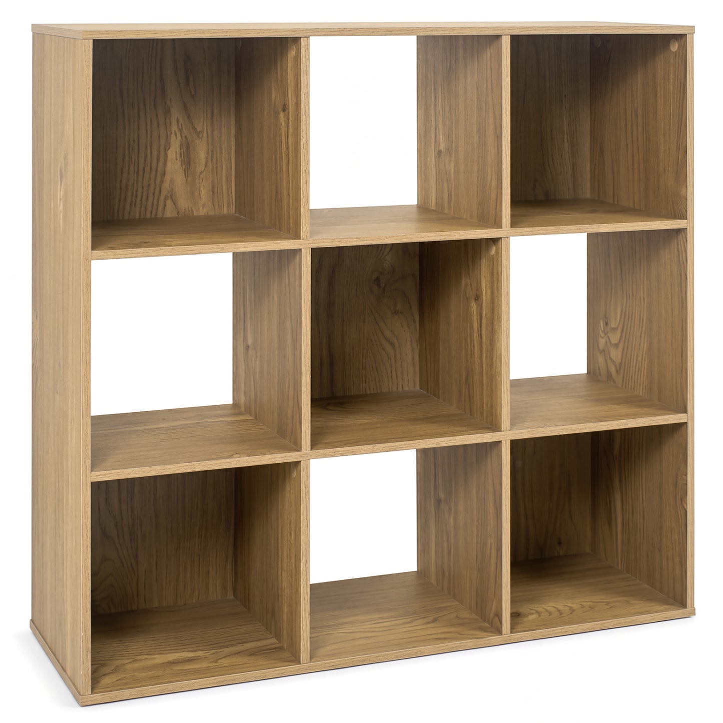 9-Cube Wooden Bookshelf with Anti-Tip Kits