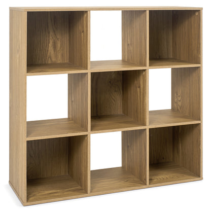 9-Cube Wooden Bookshelf with Anti-Tip Kits