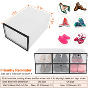 6Pcs Collapsible Stackable Shoe Box