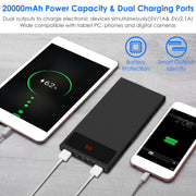 20000mAh Power Bank Ultra-thin With External Battery Pack