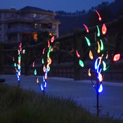 3 PCS 60 LED Solar Garden Lights Tree Branch Leaf Shape Lamp