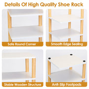 8 Tier Entryway Wooden Shoe Rack