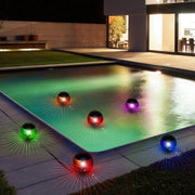 Solar LED Floating Lights IP65 Waterproof Garden Pool 7 Color Changed Hanging Ball Lights