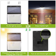 Solar Lights 88 LEDs Wall Lamps Outdoor 120° Motion Sensor