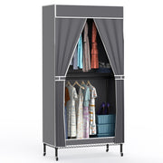 2 Tier Clothing Rack With Cover