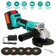 21V Cordless Angle Grinder Kit with Brushless Motor