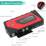 Car Jump Starter Booster 600A Peak 69800mAh Battery Charger