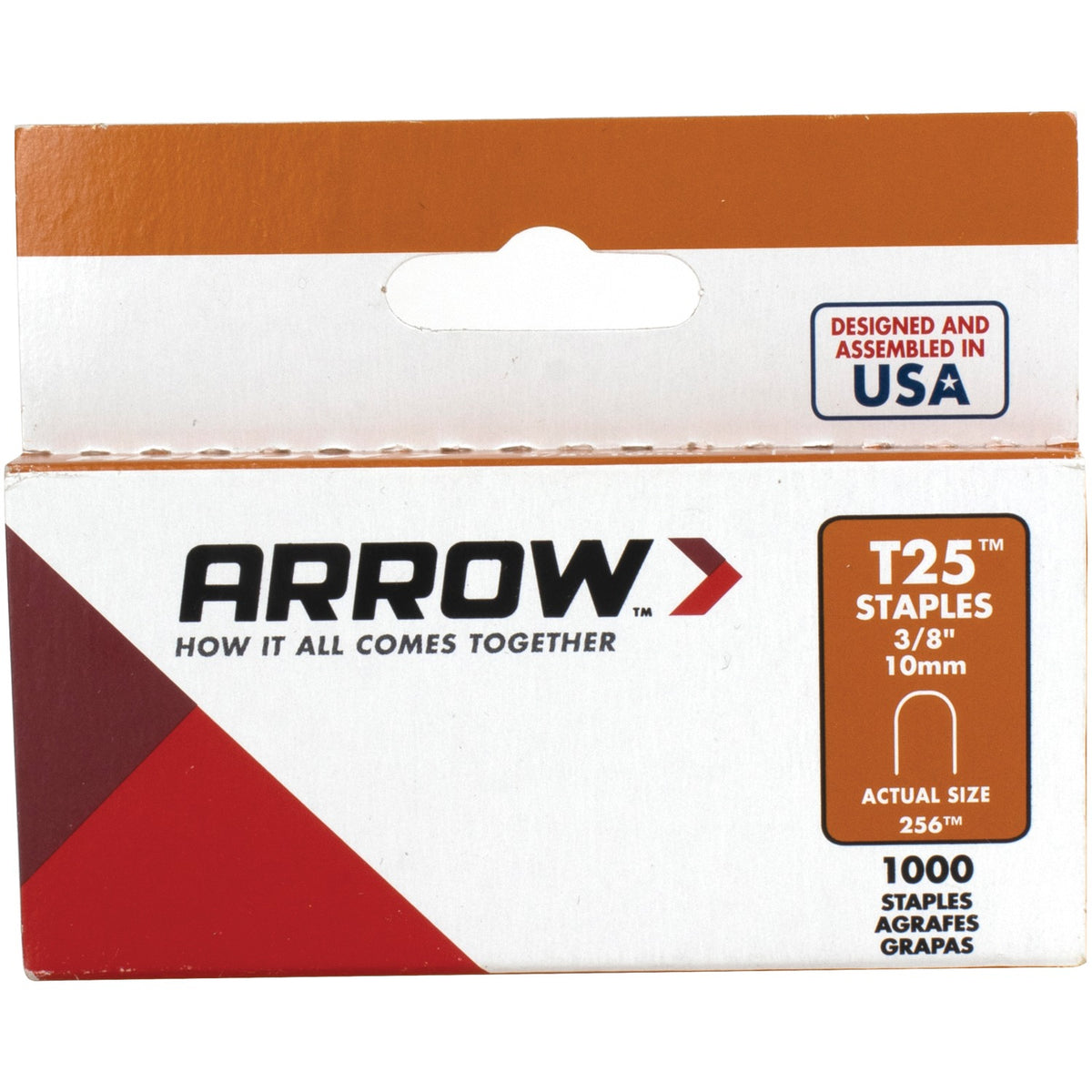 Arrow T25 Round Crown Staples for Low-Voltage Wire, 3/8 In., 1,000 Pack - view 5