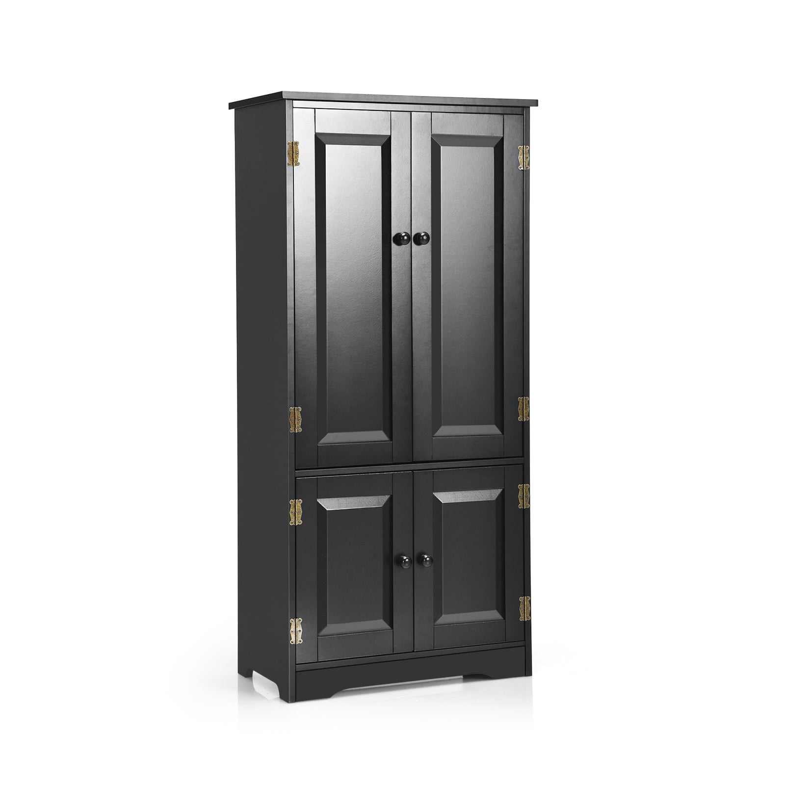 Accent Storage Cabinet Adjustable Shelves-Black - Black