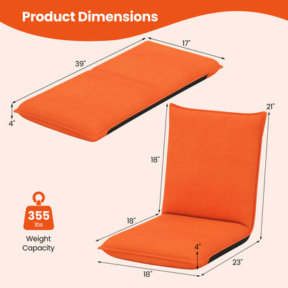 Adjustable Floor Chair with 6 Reclining Positions