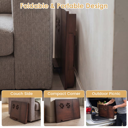 Adjustable Bamboo Laptop Desk with Tilting Top