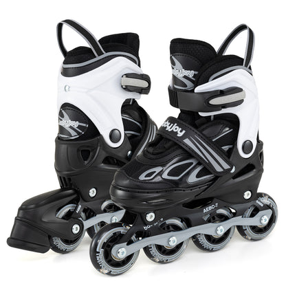 Adjustable Kids' Incline Skates for Boys Girls Ages 5-14-Black