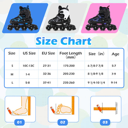 Adjustable Kids' Incline Skates 4 Sizes Adjustable Blade Roller-Purple