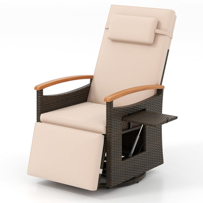 Adjustable Outdoor Recliner Chair with 150° Backrest and Footrest