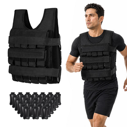 Adjustable Weighted Vest with Removable Iron Weights 44 lbs