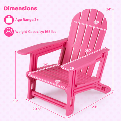 Kids Adirondack Chair All-Weather HDPE Outdoor Seating