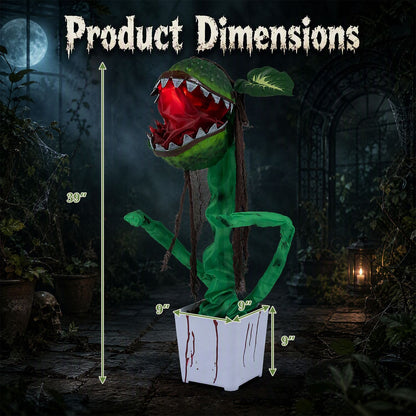 Animated Halloween Man-Eater Plant Prop