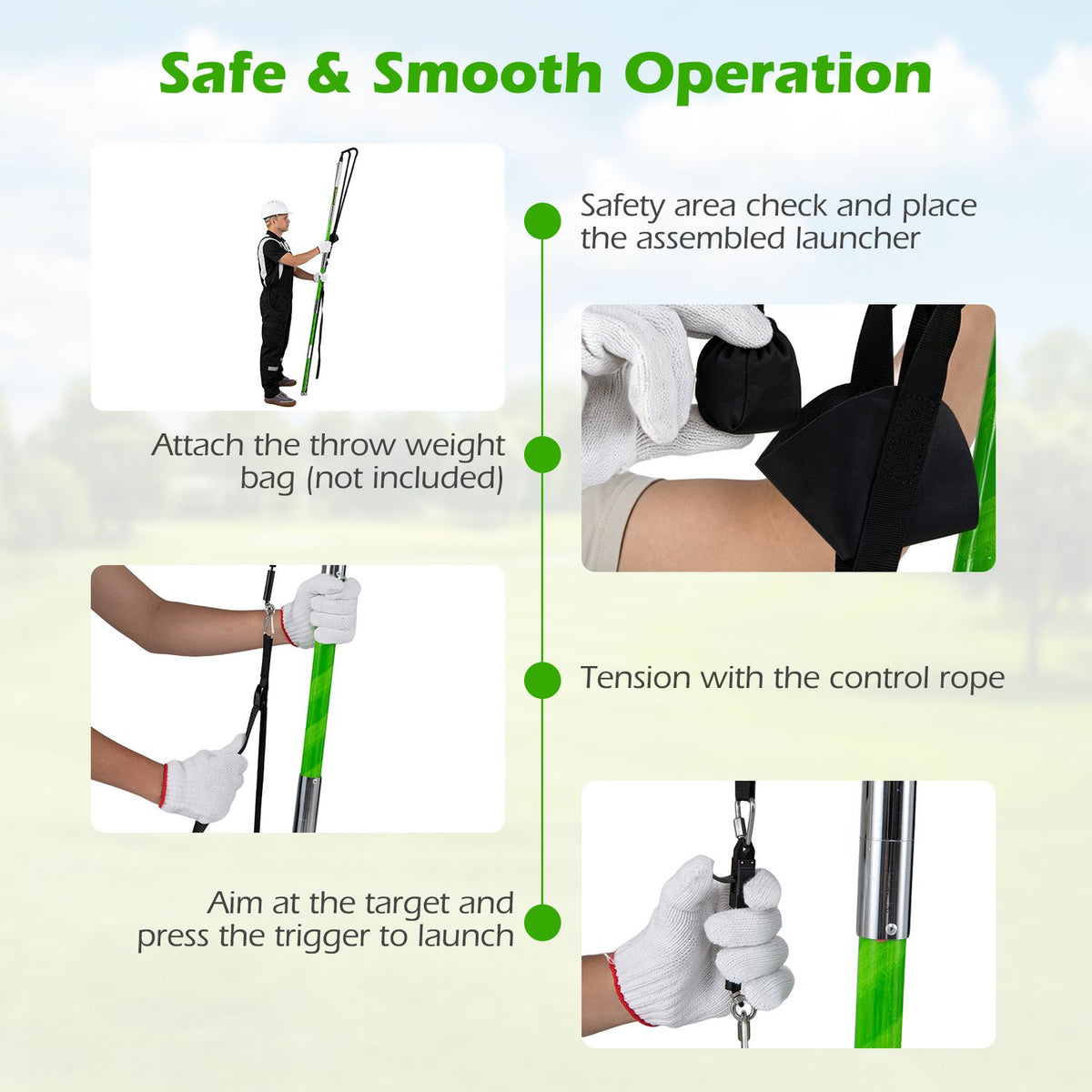 Arborist Throw Line Launcher Rope Launcher for Tree Work