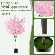 6.5 FT Tall Artificial Cherry Blossom Tree with 900 Pink Flowers