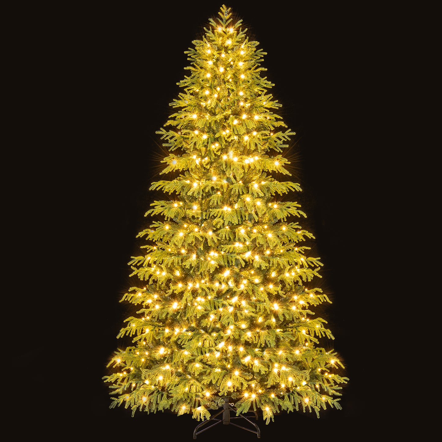 Artificial Christmas Tree with LED Lights and PVC Mixed Branch Tips-8 Feet