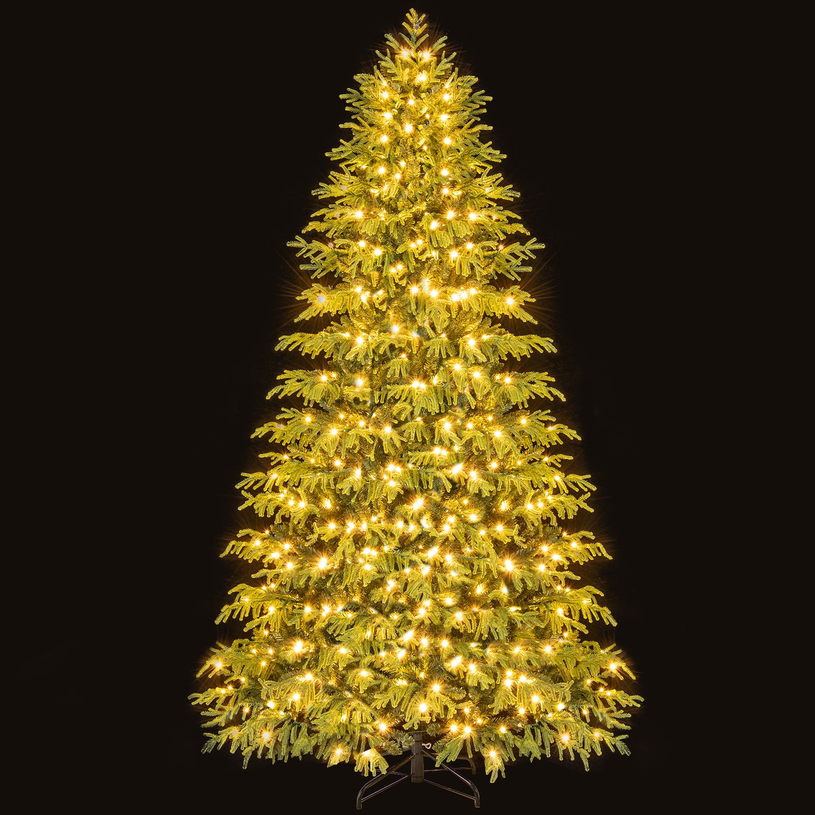 Artificial Christmas Tree with LED Lights and PVC Mixed Branch Tips-8 Feet