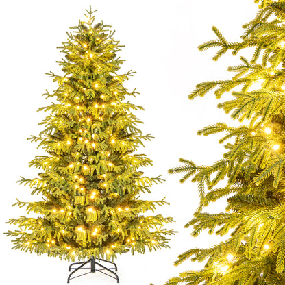 Artificial Christmas Tree with LED Lights and PVC Mixed Branch Tips-6