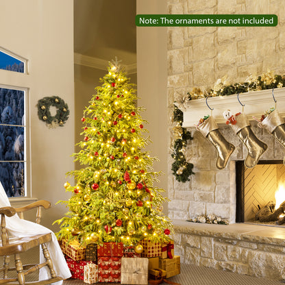 Artificial Christmas Tree with LED Lights and PVC Mixed Branch Tips-6