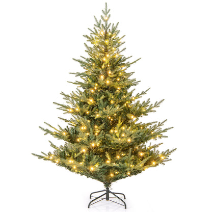 Artificial Christmas Tree with Branch Tips and Warm White LED Lights-6 Feet