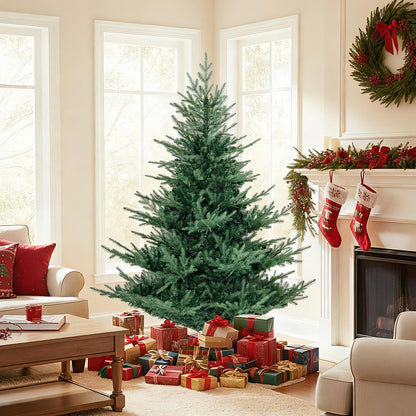 Artificial Christmas Tree with Branch Tips and Warm White LED Lights-6 Feet
