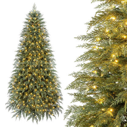 5 FT Artificial Christmas Tree with 406 Full Branch Tips and 245 Warm White LED Lights