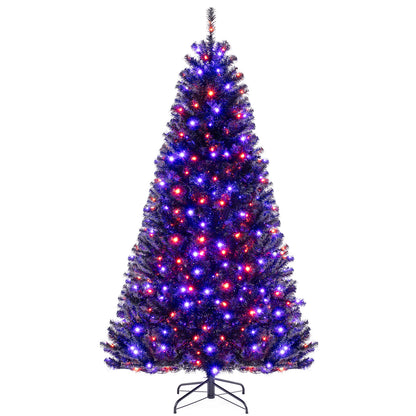 6/7/8 Feet Artificial Christmas Tree with 6 Lighting Modes and Spooky Sounds-6 ft - 7 Ft