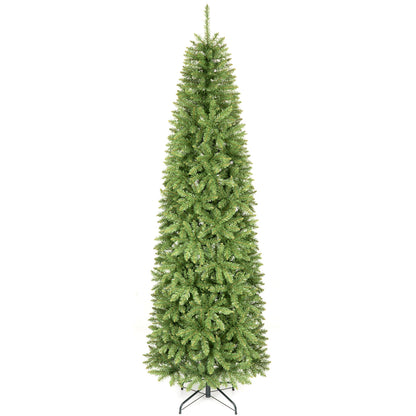 7.5 FT Artificial Pencil Christmas Tree with Metal Stand