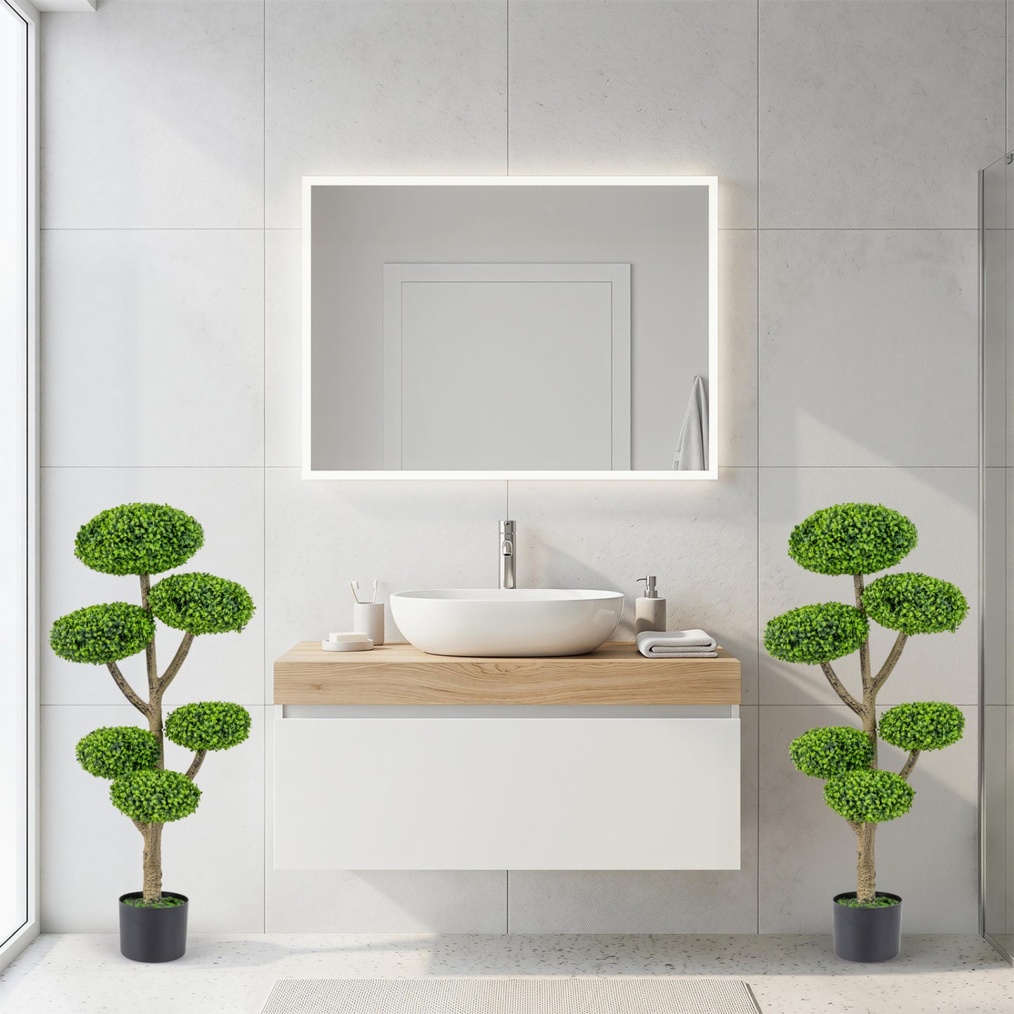 6 Ball Topiary Tree with Weighted Base - 45" Indoor Outdoor