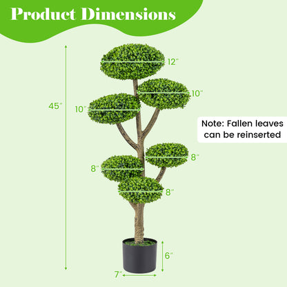 6 Ball Topiary Tree with Weighted Base - 45" Indoor Outdoor