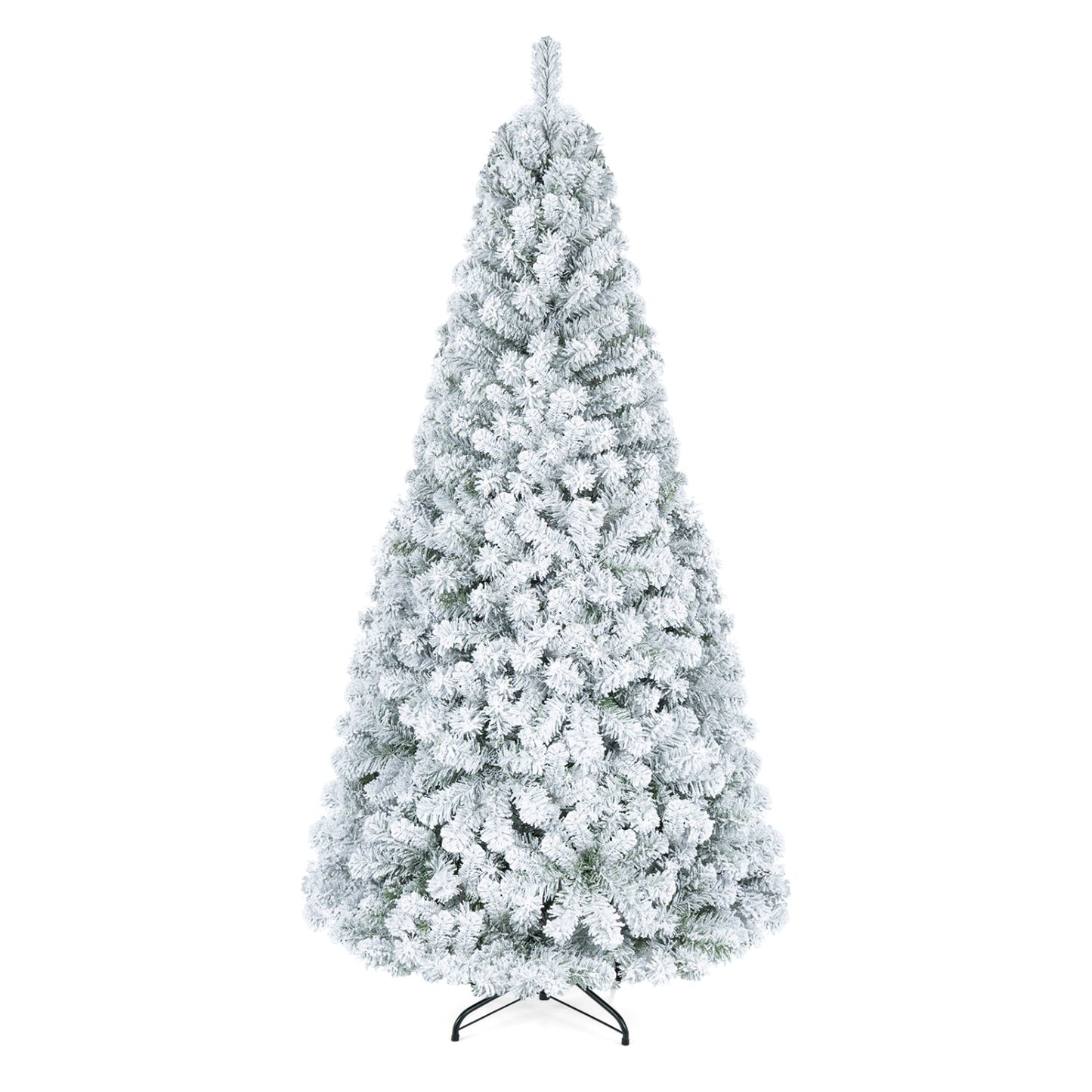Snow-Flocked Artificial Christmas Tree 6 ft with Metal Stand