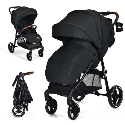 5-Point Harness Lightweight Infant Stroller with Foot Cover and Adjustable Backrest